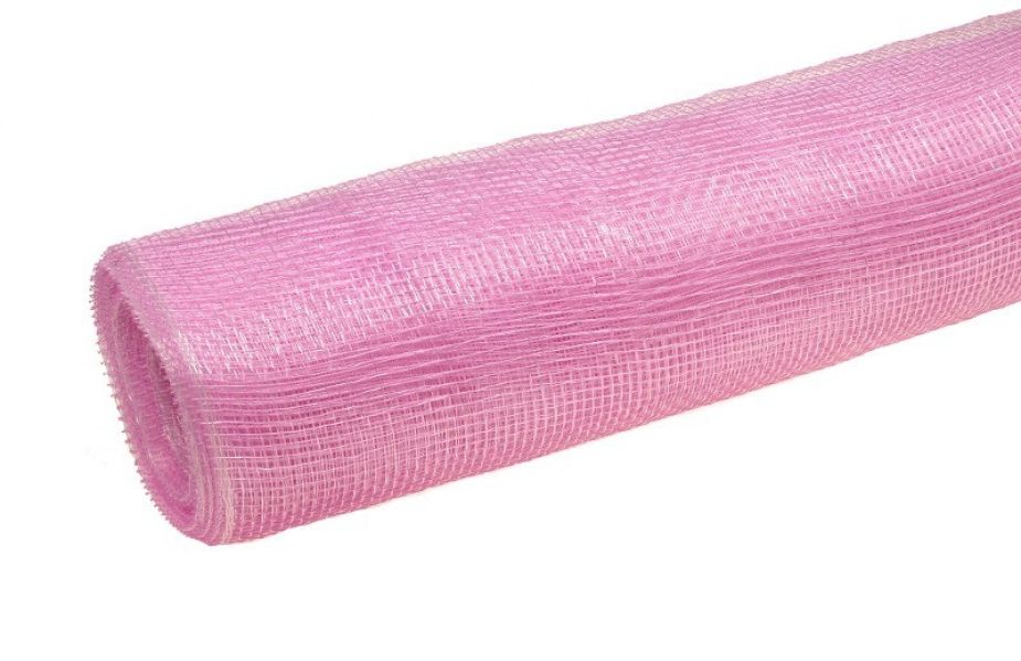 Siatka plastikowa 50 cm x 10y - 07 Różowy jasny